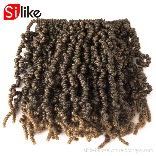 Pre Twisted Passion Twist Bomb Crochet Hair Synthetic Ombre Faux locs Havana Crochet Braids10"/15 Strands Crochet Hair Braids